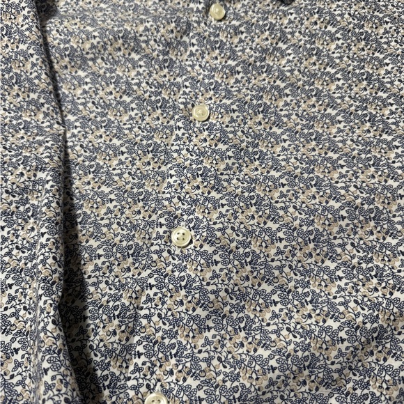 Blue Patterned Button-Up Shirt - Picture 4 of 6